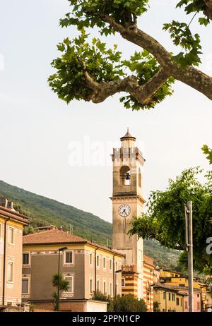 Tower in Castelletto di Brenzone (Lake Garda) (Italy) Stock Photo