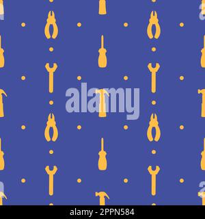 Happy Labor Day Seamless Pattern Design Illustration with Different Professions in Template Hand Drawn Stock Vector