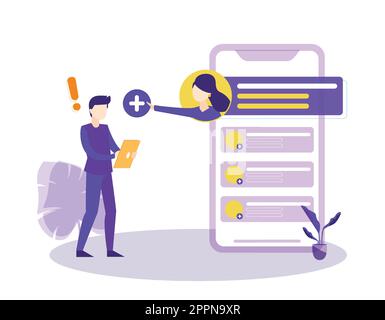 Friend request accepted Illustration Stock Vector