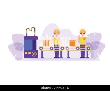 Factory Worker Vector Art Stock Vector