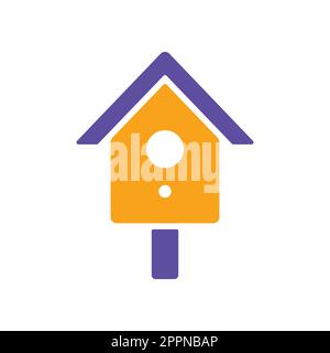 Nesting box or birds house vector icon Stock Vector