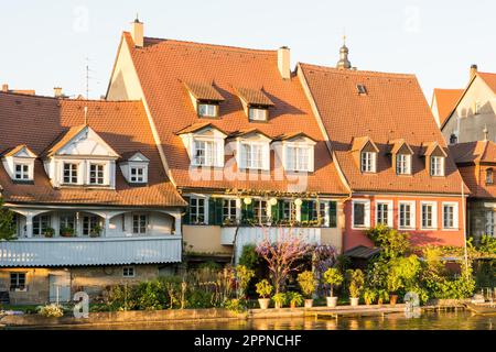 Fishermen's houses from the 19th century in Klein-Venedig (Little Venice) in Bamberg Stock Photo