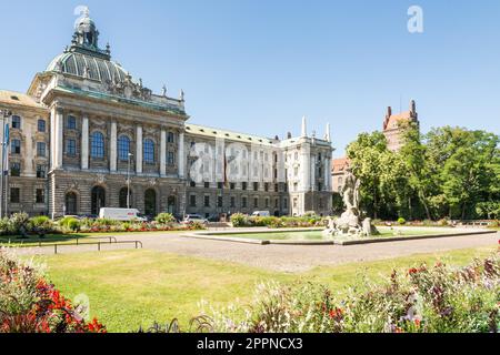 MUNICH, GERMANY - AUGUST 3: The the old botanical garden in Munich, Germany on August 3, 2015. The park was opened 1812. Foto taken from old Stock Photo