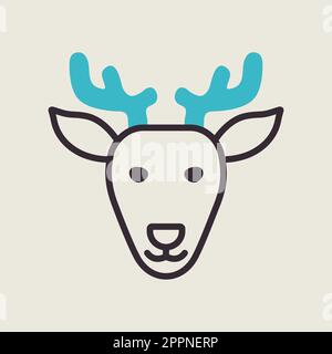 Deer icon. Animal head vector illustration Stock Vector