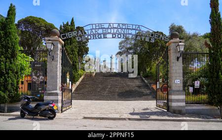 George Don gates to the Alameda Gibraltar Botanic Gardens Stock Photo