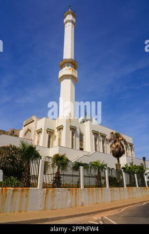 King Fahad bin Abdulaziz Al-Saud Mosque facing the Mediterranean Sea in the south of Gibraltar Stock Photo