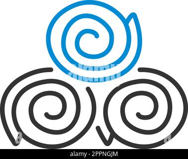 Towel Rolls Icon Stock Vector