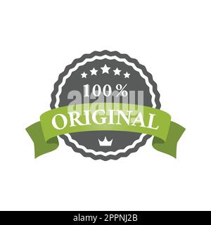 100% original product vector label Stock Vector