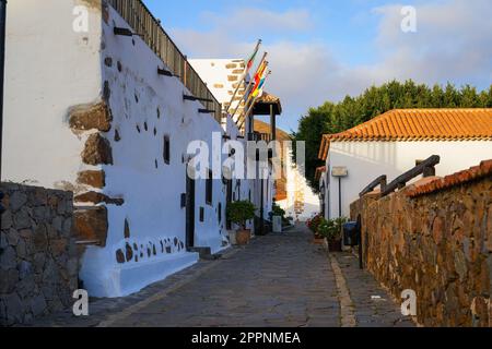 Facade of the city hall of Betancuria, the former capital city of Fuerteventura island in the Canaries, Spain Stock Photo