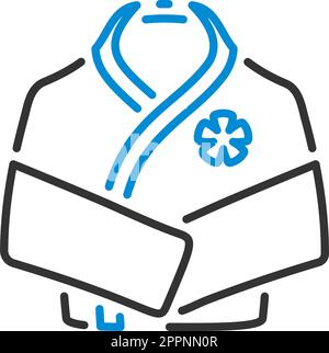 Spa Bathrobe Icon Stock Vector