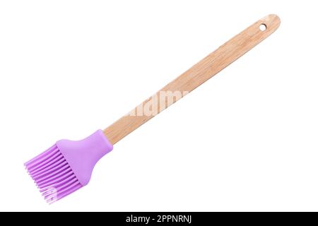 Cooking brush isolated on white background. Silicone cooking brush isolated. Stock Photo