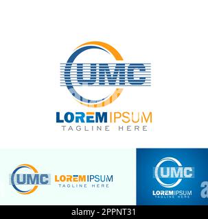 UMC Monogram Logo Sign Stock Vector