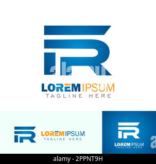 FR logo initial letter monogram with circle slice rounded design ...