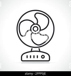 electric fan line icon illustration Stock Vector