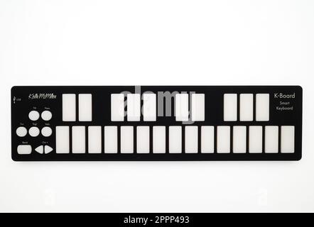 Zurich, Switzerland - December 21, 2022: Portable MIDI controller keyboard Keith McMillen K-Board Stock Photo
