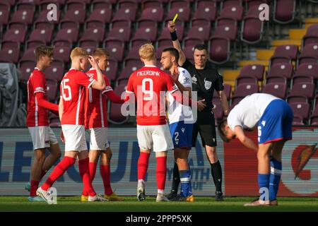 Geneva, Switzerland, 21st April 2023. The Hajduk Split starting eleven line  up for a team photo prior to kick off, back row ( L to R ); Jere Vrcic,  Mate Antunovic, Ante