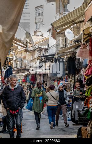 Izmir, Turkey. 03rd Mar, 2023. Kemeralti Market in Izmir is a bustling and vibrant bazaar, offering a wide range of goods from traditional Turkish ceramics and spices to modern clothing and electronics. Its narrow alleys and colorful shops provide a sensory overload of sights, sounds, and smells. (Photo by Shawn Goldberg/SOPA Images/Sipa USA) Credit: Sipa USA/Alamy Live News Stock Photo