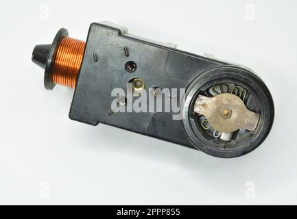 Refrigerator Freezer Compressor Start Relay on white background Stock Photo