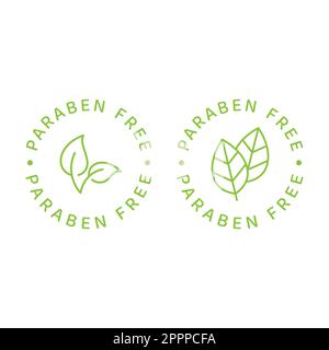 Paraben free vector label seÑ‚ Stock Vector