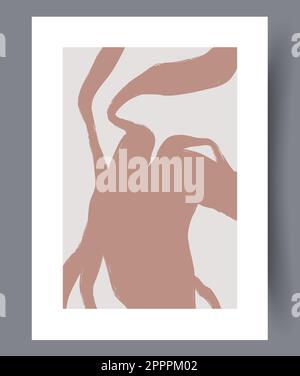 Minimalistic hand drawn printable wall art Stock Vector