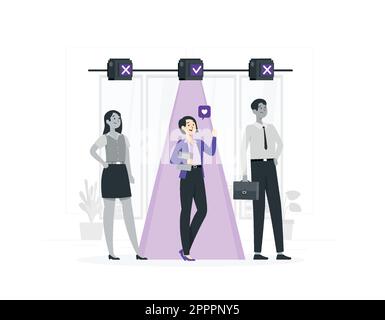 Recruitment process vector flat style design Stock Vector