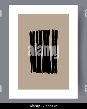 Minimalistic hand drawn printable wall art Stock Vector