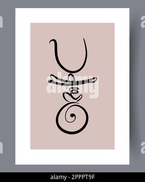Minimalistic hand drawn printable wall art Stock Vector
