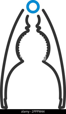 Nutcracker Pliers Icon Stock Vector