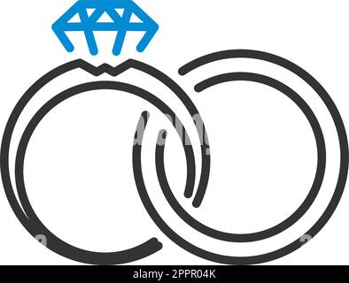 Wedding Rings Icon Stock Vector