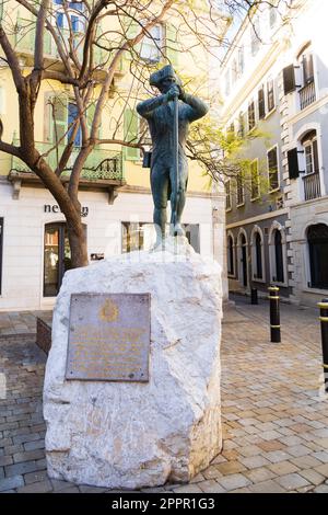 Gibraltar, Main Street, British Corps of Royal Engineers memorial ...