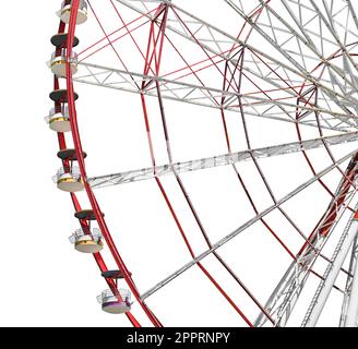 Beautiful large Ferris wheel isolated on white Stock Photo