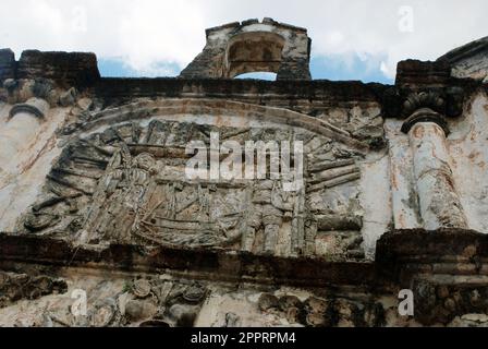 A fomosa is a weathered stone and brick ancient former Portuguese fort built in 1512 in Melacca, Malaysia. Stock Photo