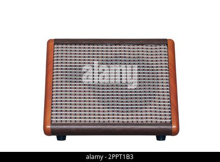 Acoustic guitar amplifier isolated on white background Stock Photo