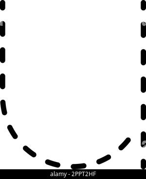 Tracing alphabet letter y lowercase prewriting dotted line element for ...