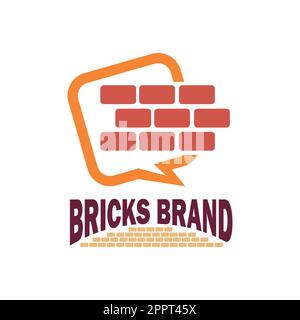 Brick Company Logo Vector Sign Stock Vector