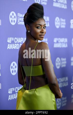 Jayme Lawson attends the 48th Chaplin Award gala at Alice Tully Hall on