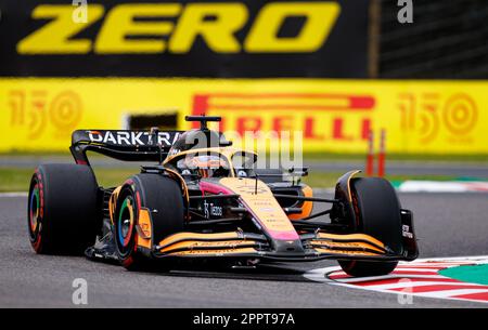 SUZUKA, JAPAN, Suzuka Circuit, 8. October: Daniel Ricciardo (AUS) of team McLaren during FP3 during the Japanese Formula One Grand Prix at the Suzuka Stock Photo