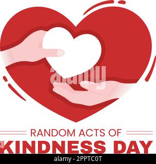 Random Acts of Kindness on February 17th Various Small Actions to Give Happiness in Flat Cartoon Hand Drawn Template Illustration Stock Vector