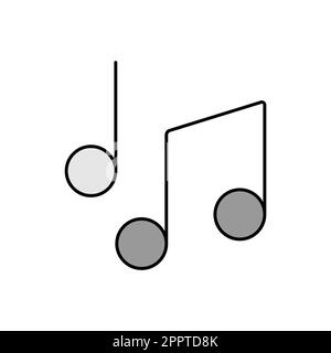 Music notes flat vector greyscale icons set Stock Vector Image & Art ...