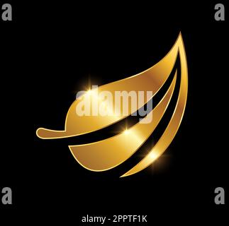 Golden Leaf Logo Vector Icon Stock Vector Image & Art - Alamy