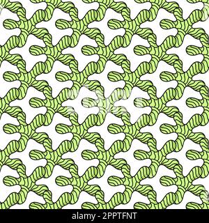 rattan branch roots seamless textile print. repeat pattern background design Stock Vector