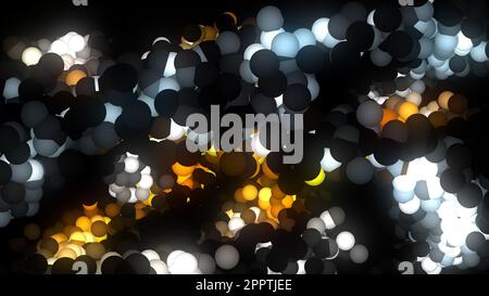 Neon moving spheres animated background Stock Photo