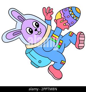 bunny rabbit clip art of astronaut in suit