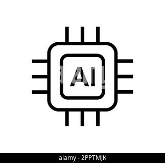 AI Logo Vector Icon Sign Stock Vector