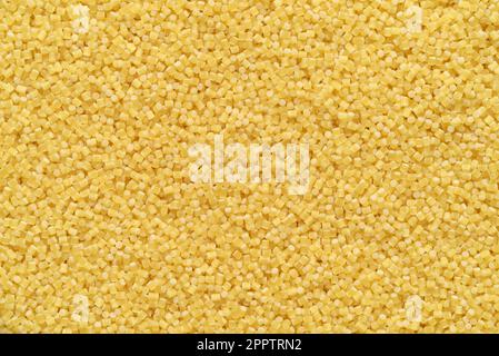Small Piombino pasta for soup texture or background. Stock Photo