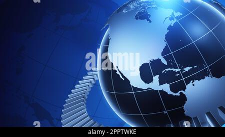 World news background which can be used for broadcast news Stock Photo