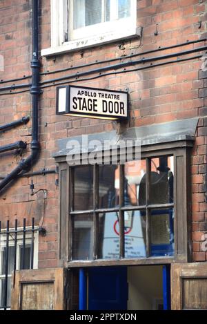 Apollo Theatre Stage Door, Archer Street, Soho, London Stock Photo