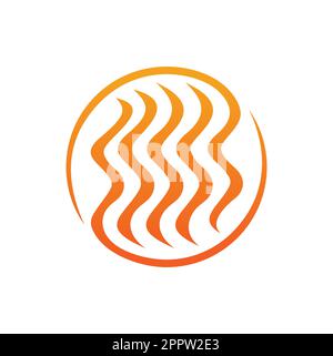 Heat Wave Symbol Logo Icon Stock Vector