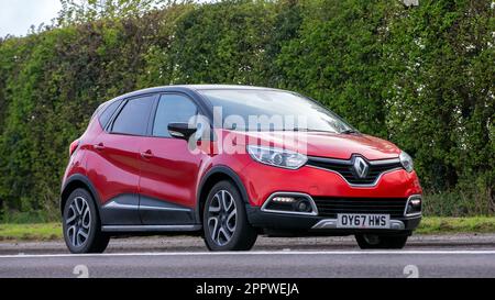 Bicester,Oxon,UK - April 23rd 2023.  2017 RENAULT CAPTUR travelling on an English country road Stock Photo