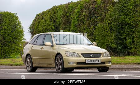 Bicester,Oxon,UK - April 23rd 2023. 2003 LEXUS IS300 car travelling on an English country road Stock Photo